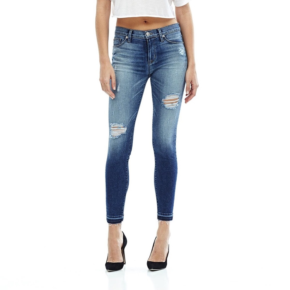 Hudson Ankle Super Skinny Released Hem Jeans